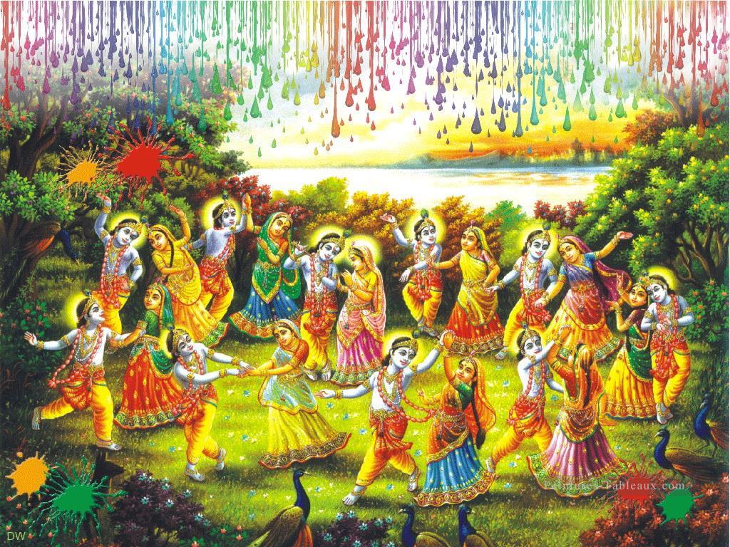 Radha Krishna 22 hindouisme Peintures à l'huile